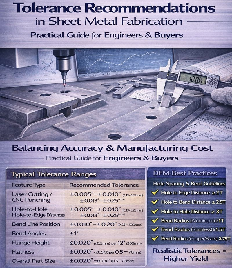 Tolerance recommendations